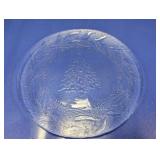 Clear Glass Christmas Tree Plate