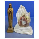 (2)Religious Statues Decor Duo