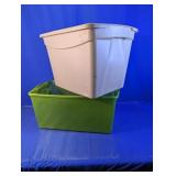 (2) Sterilite 18 Gal & 66 Qt Totes