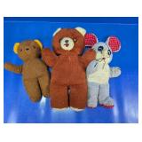 Vintage Plush Teddy Bears & Mouse Toy Lot