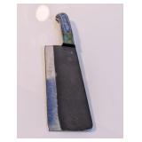 Hammered Rectangular Cleaver Knife