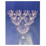 Etched Clear Stemmed Glasses
