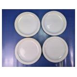 Glass Dinner Plates with Floral Border