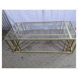(1) Glass Top Metal Coffee Table