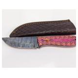 (1) Handcrafted Fixed Blade Knife w/ Sheath