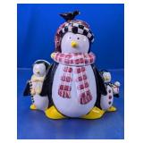Ceramic Penguin Container w/ Lid