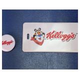 (2)Kelloggï¿½s Tony the Tiger Luggage Tag & Pin Set