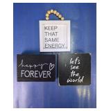 Assorted Wooden Wall Plaque Signs