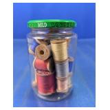 Collection of Vintage Wooden Sewing Thread Spools