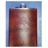 Crown Royal Leather-Wrapped Hip Flask