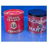 (2)Vintage Union Leader & Duluth Trading Tins Du0