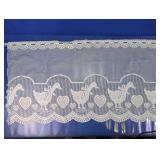 White Lace Duck Pattern Curtain Valance