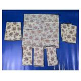 Floral Fabric Cloth Pieces Lot