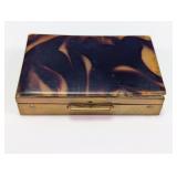 Victorian Faux Tortoiseshell Brass Hinged Snuff