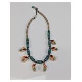 Vintage Navajo Sterling Turquoise & Heishi Bead