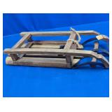 (1) Wooden Toy Sled with Metal Runners