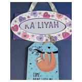 Decorative Wall Signs Kaï¿½Liyah & Sloth