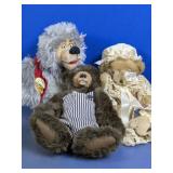 (3)Steiff & Collectible Plush Teddy Bear Lot