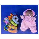 Baby Plush Doll and Activity Toy Set