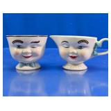 (2) Winking Face Creamer & Egg Cup - Baileys