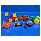 Assorted Plastic Toy Vehicles & Figure Lot