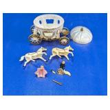Miniature Pumpkin Coach & Horses Figure Set
