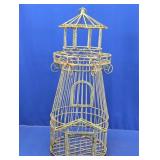 (1) Decorative Lighthouse Style Metal Birdcage