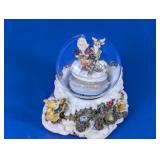 Christmas Santa Reindeer Snow Globe Music Box