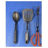 Kitchen Utensils Spoon Spatula and Tongs