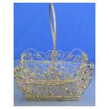 (1) Decorative Metal Wire Basket