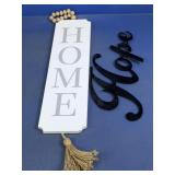Home Wall Decor Plaque & Metal Script Sign