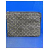 LV Inspired Monogram Zip Portfolio Case