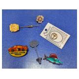 (6)Vintage & Eclectic Lapel Pin Collection Lot
