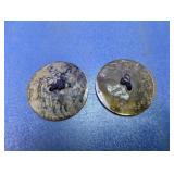 2 Antique Extra Large 2" Abalone Shell Buttons