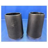 Black Ceramic Vases with Gold Rim
