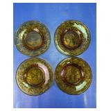 Set of 4 Amber Indiana Tiara Nursery Rhyme Plates