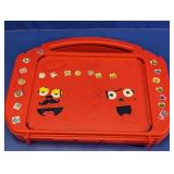Red Plastic Crayon Storage Case