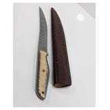 (1) Handcrafted Fillet Knife w/ Leather Sheath