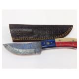 (1) Handcrafted Fixed Blade Knife w/ Sheath