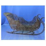 Vintage Intricate Hand-woven 33" Wire Santa