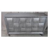 Gray Wooden 2-Door Storage Cabinet