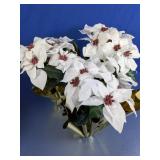 White Poinsettia Artificial Floral Arrangement