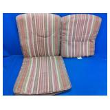 (3) Striped Outdoor Chair Cushions