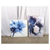 Abstract Blue Tone Canvas Wall Art