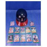 LA Angels Souvenir Helmet and Baseball Card Lot