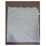 (1) Blue Floral Quilted Throw Blanket