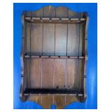 Wood Wall-Mounted Slotted Display Rack