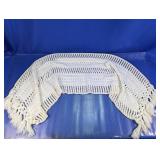 Crochet Knit Shawl Wrap w/ Fringe
