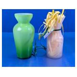 (2) Decorative Glass Vases