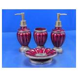 (4) Bathroom Accessory Set